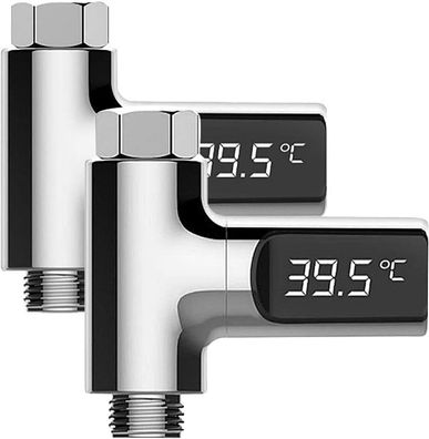 NEU 2er Set Armatur Thermometer LED Display für Dusche Wanne Wassertemperatur