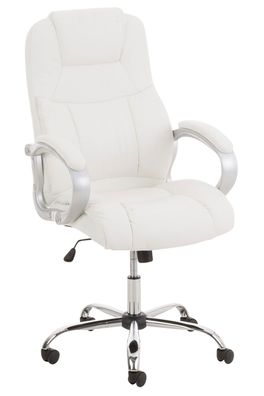 B?rostuhl SYDNEY 113x66x70 Wei? Kunstleder Metall Gestell ergonomische B?rost?hle