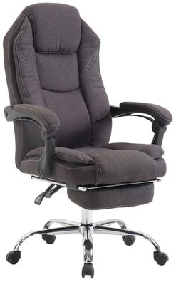 B?rostuhl MEDHA Stoff 114x67x64 Dunkelgrau Stoff Metall in Chromoptik Gestell