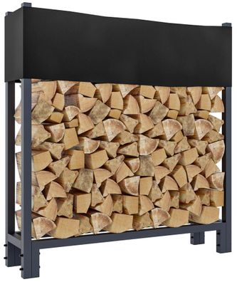 Kaminholzregal aussen mit Abdeckung REOB aussen 25x110x115cm f?r Feuerholz