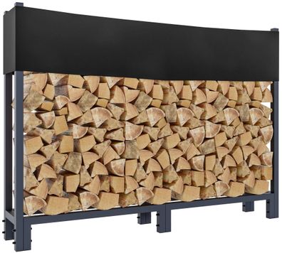 Kaminholzregal aussen mit Abdeckung REOB aussen 25x160x115cm f?r Feuerholz