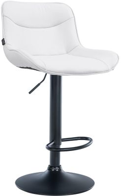 Barhocker TAMPA Wei? Kunstleder Schwarz Barhocker mit Lehne Barstuhl Tresenhocker