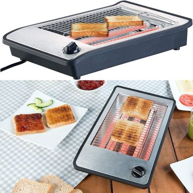 NEU Flachtoaster 3 Heizelemente Timer für Brötchen Toast Brot Croissants Röstung