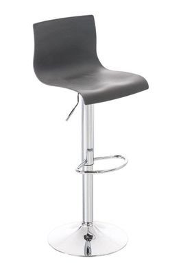 Barhocker BERLIN Grau Kunststoff Barhocker mit Lehne Barstuhl Tresenhocker