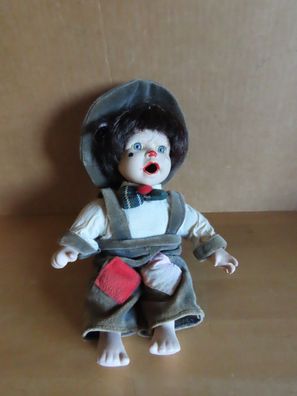 Puppe klein mit offnem Mund Kopf Keramik ca. 21 cm H Demmer