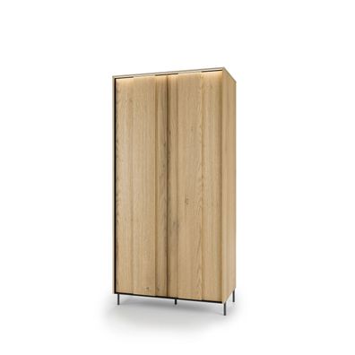 Kleiderschrank TIVOLI TI-01 – Torro Cremona Eiche &amp; Schwarz mit Beleuchtung