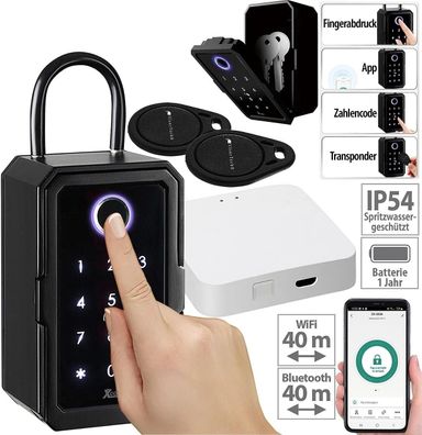 NEU Schlüsselbox Safe WLAN Touch Key Fingerabdruck für Schlüssel Büro Geschäft