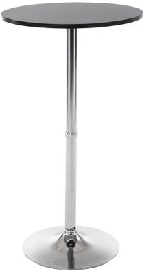 Stehtisch rund ? 60cm BERLI Aluminium Gestell 108x60cm Schwarz-Silber Bistrotisch