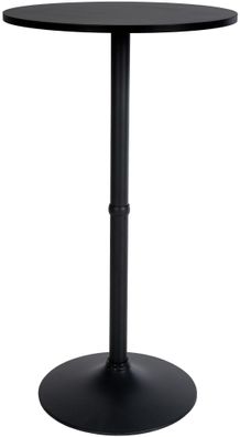 Stehtisch rund ? 60cm BERLI Aluminium Gestell 108x60cm Schwarz-Schwarz Bistrotisch