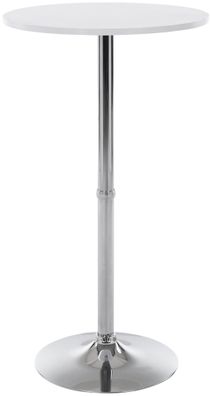Stehtisch rund ? 60cm BERLI Aluminium Gestell 108x60cm Wei?-Silber Bistrotisch Gastro