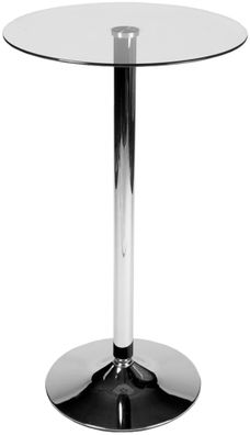 Stehtisch Glas rund ? 60cm THOVI 105cm Hoch Metall Gestell Glasplatte Bistrotisch