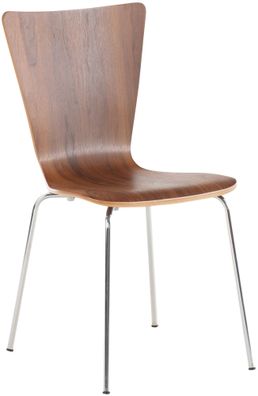 Besucherstuhl TOKYO Holz Walnuss 43x50x84 cm Besucherst?hle Konferenzstuhl