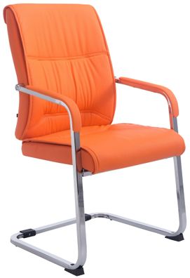 XL Besucherstuhl MIAMI Kunstleder Orange 58x65x102 cm Besucherst?hle Konferenzstuhl