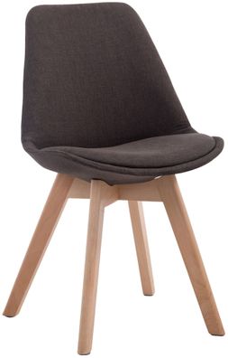 Besucherstuhl LAGOS Stoff Dunkelgrau 48x55x84 cm Hellbraun Besucherst?hle