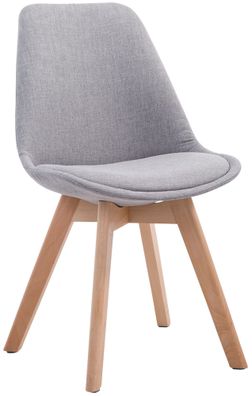 Besucherstuhl LAGOS Stoff Grau 48x55x84 cm Hellbraun Besucherst?hle Konferenzstuhl