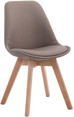 Besucherstuhl LAGOS Stoff Taupe 48x55x84 cm Hellbraun Besucherst?hle Konferenzstuhl