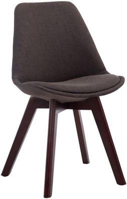Besucherstuhl LAGOS Stoff Dunkelgrau 48x55x84 cm Dunkelbraun Besucherst?hle