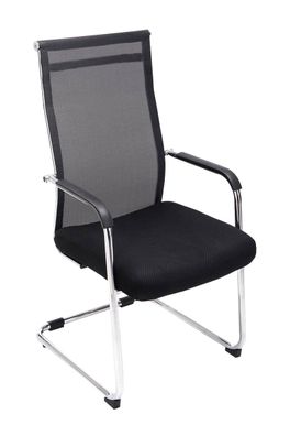 Besucherstuhl DAKAR Stoff Schwarz 55x62x106.5 cm Besucherst?hle Konferenzstuhl
