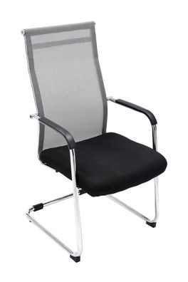 Besucherstuhl DAKAR Stoff Grau 55x62x106.5 cm Besucherst?hle Konferenzstuhl