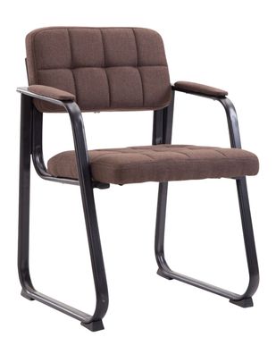 Besucherstuhl LONDON Stoff Braun 59x58x84 cm Besucherst?hle Konferenzstuhl
