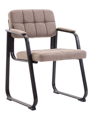 Besucherstuhl LONDON Stoff Taupe 59x58x84 cm Besucherst?hle Konferenzstuhl