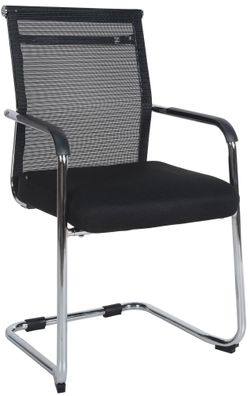 Besucherstuhl LISBON Stoff Chrom 55x51x95 cm Besucherst?hle Konferenzstuhl