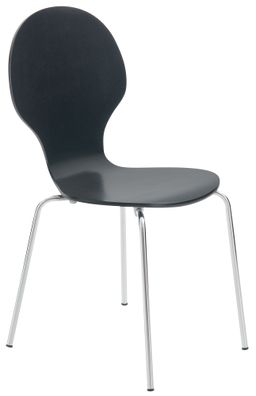 Besucherstuhl ATHENS Holz Schwarz 43x45x86 cm Besucherst?hle Konferenzstuhl