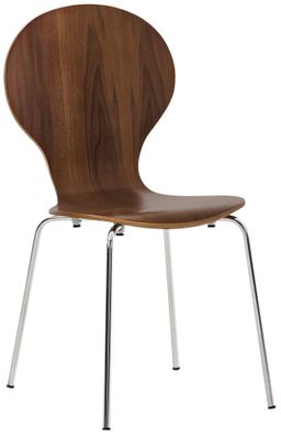 Besucherstuhl ATHENS Holz Walnuss 43x45x86 cm Besucherst?hle Konferenzstuhl