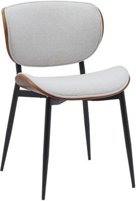 Besucherstuhl PRAGUE Samt Walnuss/creme 50x54x80 cm Besucherst?hle Konferenzstuhl