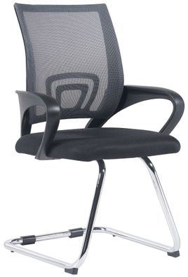 Besucherstuhl WARSAW Stoff Grau 59x53x91 cm Besucherst?hle Konferenzstuhl