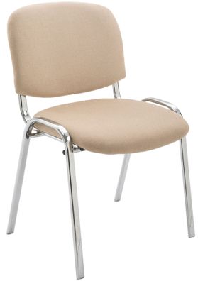 Besucherstuhl ZAGREB Stoff Creme 54x48x79 cm Besucherst?hle Konferenzstuhl
