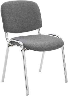 Besucherstuhl ZAGREB Stoff Grau 54x48x79 cm Besucherst?hle Konferenzstuhl