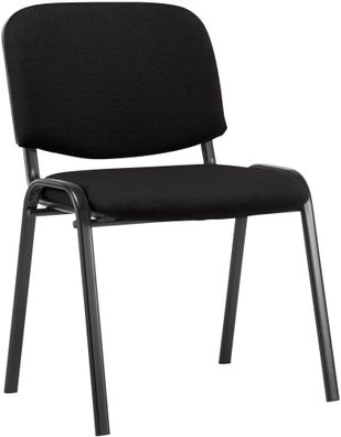 Besucherstuhl ZAGREB Stoff Schwarz 53x53x83 cm Besucherst?hle Konferenzstuhl
