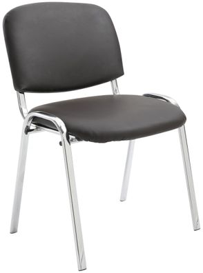 Besucherstuhl ZAGREB Kunstleder Braun 54x48x79 cm Besucherst?hle Konferenzstuhl