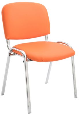 Besucherstuhl ZAGREB Kunstleder Orange 54x48x79 cm Besucherst?hle Konferenzstuhl