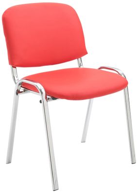 Besucherstuhl ZAGREB Kunstleder Rot 54x48x79 cm Besucherst?hle Konferenzstuhl