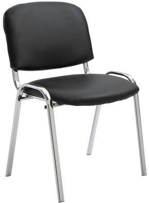 Besucherstuhl ZAGREB Kunstleder Schwarz 54x48x79 cm Besucherst?hle Konferenzstuhl