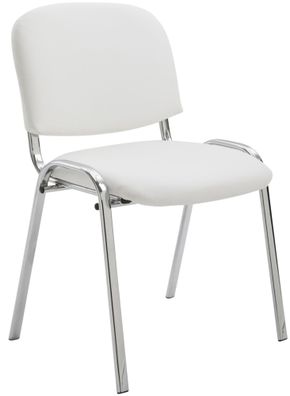 Besucherstuhl ZAGREB Kunstleder Wei? 54x48x79 cm Besucherst?hle Konferenzstuhl