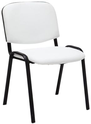 Besucherstuhl ZAGREB Kunstleder Wei? 53x53x83 cm Besucherst?hle Konferenzstuhl