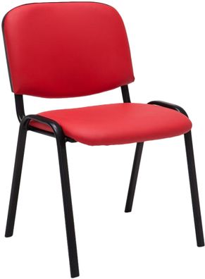 Besucherstuhl ZAGREB Kunstleder Rot 53x53x83 cm Besucherst?hle Konferenzstuhl