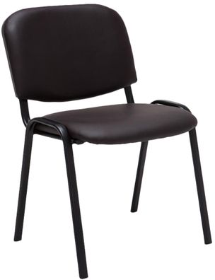 Besucherstuhl ZAGREB Kunstleder Braun 53x53x83 cm Besucherst?hle Konferenzstuhl
