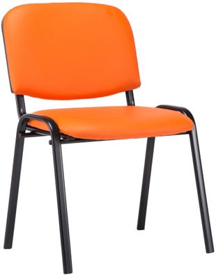Besucherstuhl ZAGREB Kunstleder Orange 53x53x83 cm Besucherst?hle Konferenzstuhl