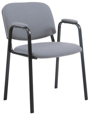 Besucherstuhl ZAGREB Stoff Grau 53x55x79 cm Besucherst?hle Konferenzstuhl