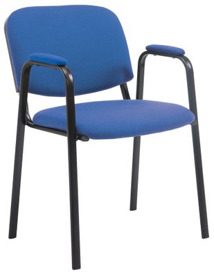 Besucherstuhl ZAGREB Stoff Blau 53x55x79 cm Besucherst?hle Konferenzstuhl
