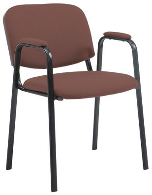 Besucherstuhl ZAGREB Stoff Braun 53x55x79 cm Besucherst?hle Konferenzstuhl