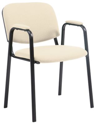 Besucherstuhl ZAGREB Stoff Creme 53x55x79 cm Besucherst?hle Konferenzstuhl