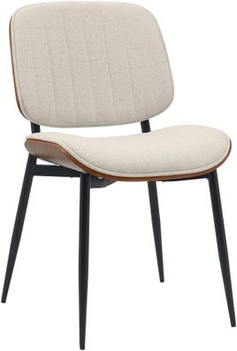 Besucherstuhl DURBAN Stoff Walnuss/creme 49x57x83 cm Besucherst?hle Konferenzstuhl