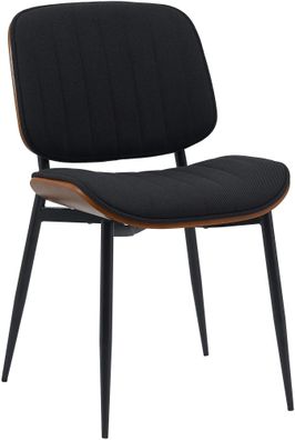 Besucherstuhl DURBAN Stoff Walnuss/schwarz 49x57x83 cm Besucherst?hle Konferenzstuhl