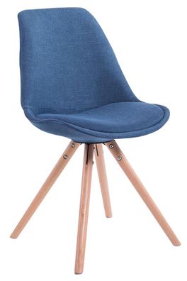 Besucherstuhl TAIPEI Stoff Blau 48x56x84 cm Besucherst?hle Konferenzstuhl
