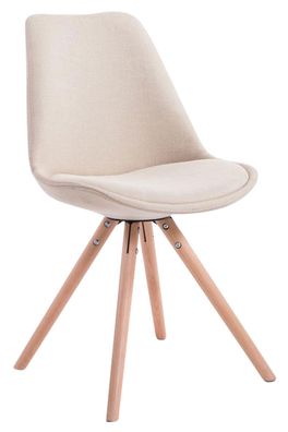 Besucherstuhl TAIPEI Stoff Creme 48x56x84 cm Besucherst?hle Konferenzstuhl